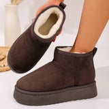 Breakj Bottom Snow Boots Women's New Winter Plus Velvet Thick To Keep Warm Short Boots Pedal Sleeve