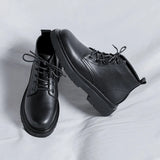 Breakj Help Martin Boots Male Handsome Autumn British Locomotive Ins Leather Shoes Port Style Couples Work Boots