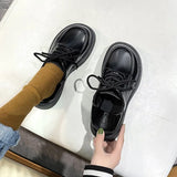 Wind Thick Sole Single Shoes Shoes Spring Summer And Autumn Jk Uniform Shoes Shallow Mouth Mary Jane Double Buckle Belt Student
