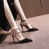 Breakj Nude High Heels Women's Heel 2023 New Pointed Fashion Web Hot Sexy Empty