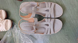 Breakj New Roman Sandals Summer Women's Large Car Sewing Toe Weaving Coarse High Heel