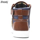 Autumn Winter Male Footwear Patchwork Flats sneakers High Top Men Shoes Canvas Men Casual Shoes BIG Size
