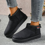 Breakj Boots Women In The Autumn And Winter Of 2025 New Korean Version Of The Round Head With Velvet Warm Leisure Flat Cotton