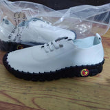 Breakj Hand-Sewn Soles Of Casual Mother Shoes Soft Soles 2023 New Flat-Soled Round-Headed Single