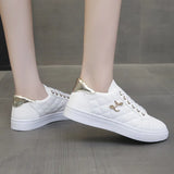 Breakj Soft-Skined Small White Shoes 2025 Autumn And Winter New Ins Trendy Casual Sports Shoes Fashion Lace Casual Board