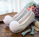 Breakj Shoes, Hanfu Shoes Ancient Style Ancient Costume Flat National Style Pure Color Lovely Girl Bright Cloth