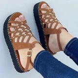 Size Sandals For Women In Summer, New Thick-Soled Muffins, Fish Mouth, Metal Rivets, Round Head, Fashionable Women's
