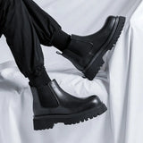 Breakj Men's Shoes Versatile Casual British Style High Chelsea Boots Men's Wear Cool And Simple Ankle Boots