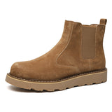 Breakj Boots Men's Mid Top Autumn / Winter British Vintage Martens Go With Low Top Desert Yellow Boots