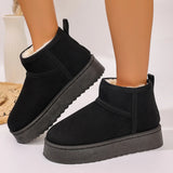 Breakj Bottom Snow Boots Women's New Winter Plus Velvet Thick To Keep Warm Short Boots Pedal Sleeve