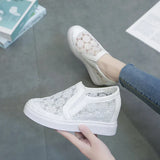 New Lace Flower Net Breathable Casual Shoes In Summer Are Raised In The Small Man With Set Feet, Love Shoes, Casual