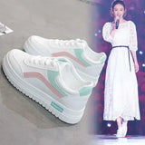 Breakj White Shoes Women 2025 Spring And Autumn Plus Velvet Korean Version Of Female Shoes Street Pat Shoes Casual Flat Shoes New Single