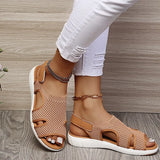 Women's Shoes Flat-Soled Sandals Summer New Flying Weaving Hot Drill Breathable Large Size Leisure Drill Sandals Large Size