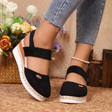 Breakj Slope Heel Sandals 2025 Summer New Broadband Head Sandals Women's