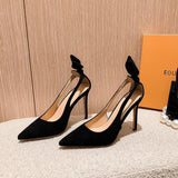 Breakj Women's Bed Fine Heel Sexy Cannon Shoes 2025 Spring And Autumn New Pointed Shallow Mouth Professional Single Shoes Summer