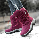 Breakj Winter New Tide Leisure High-Top Cotton Boots Outdoor Snow Boots Men And Women Plus Velvet Warm Cotton