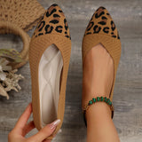 Toe Flats Womens Shoes Comfort Womans Shoes Fashions 2024 Leopard Shoes Zapato Mujer Casual Sapatos Feminino