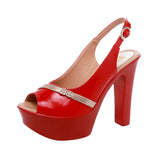 High-Heeled Sandals Summer 2023 Thick Heels Hollowed-Out Korean Version Muffin Waterproof Table Thick-Soled Fish Mouth Shoes Large Size Women's