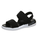 Breakj Sandals Women's Elastic Tight 2025 Summer New Students Wear Fairy Wind Roman Beach Women's Shoes Outside The
