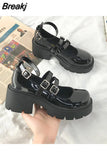 Heels for Women Platform Stiletto Heels Ladies Shoes and Sandals Leather Wedding Shoes Bride Student Lolita Mary Jane