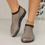 Breakj Summer New Round Head Sandals With Short Boots Summer Sexy Flat-Bottomed Hollow Sandals