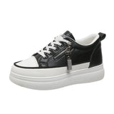 Breakj Spring And Summer New Small 100 Shoes Fashion Zipper Thick Bottom Tie Lady Casual
