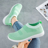 Women Sneakers Lightweight Women's Sport Shoes Slip On Flats Shoes Women Loafers Plus Size Walking Flats Female