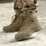 Men Military Boots Army Tactical Boots Outdoor Waterproof Cow Suede Work Men Ankle Boots Hiking Safety Shoes Mens Athletic