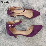 Ladies Bridal Suede Thin Heels Pumps Wedding Party Shoes Newest Women Open Toe Sexy Ankle Straps Sandals