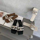 Breakj French Small Fragrant Wind Side Toe Cool Slippers Women's Shoes Wear 2025 Summer