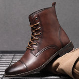 Leather Men Chelsea Boots Classic Men Boots Outdoor Warm Leathers Shoes Comfortable Walking Shoes Botas De