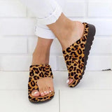 Large-Size Toe Sandals Flat-Soled Solid-Color Sandals Women's Thick Soles Women's Sandals Direct