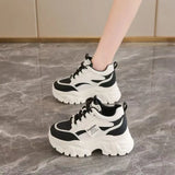 Breakj Height Height Women's Shoes 2025 Women's New Small Autumn Thick Bottom Increase Leisure Old Dad Sneakers 8Cm Loose