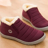 Shoes Women Slip On Waterproof Shoes Fashion Breathable Outdoor Fur Warm Winter Casual Shoes Sneakers Women Plus