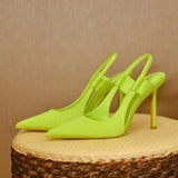 Heels Women's Spring 2023 New Cloth Face Pointed Single Shoe With Skirt Tou Women's