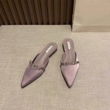 Breakj Temperament Fairy Bag Head Half Slippers Women Wear Lazy One Foot Pedal Cool Drag Summer New Beautiful Tip Muller