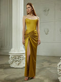 2022 Autumn Women's French Sexy Sling Dress Dress High-End Open Skirt Dress