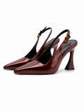 Breakj Heel High-Heeled Women 2025 Korean Version Of The Pointed Niche Temperament Single Shoes Wearing Dating Fashion Shoes