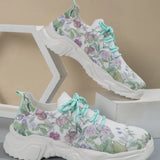 Breakj Flower Sports Single Shoes Women 2025 New Fashion Flat-Bottom Single Size Thaid With