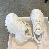 Breakj Street Thick-Bottomed Old Dad Shoes Women Breathable Mesh 2025 Spring And Autumn New Black And Casual Sports Shoes In