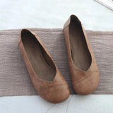 for Woman 2023 Flats Yellow Women's Summer Footwear Platform Normal Leather Casual Round Toe Flat Vacation Quick