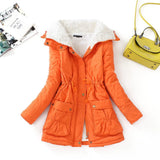 New Winter Parkas Women Slim Cotton Coat Thickness Overcoat Medium-long Plus Size Casual Overcoat Wadded Snow