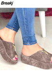 Shoes For Women Open Toe Beige Heeled Sandals Med 2023 Women's Summer Heels Clogs Wedge Large Size Comfort Block