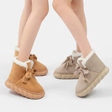 New Winter Fur Snow Boots Women Luxury Thicken Plush Cotton Padded Shoes Woman Platform Lightweight Ankle Boots Botas