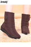 Women Boots Winter Shoes Platform Wedge Snow Boots Comfort Thick Plush Warm Ankle Boots Female Footwear Botas