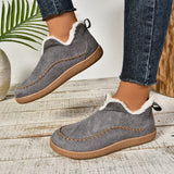 Breakj The Winter Of 2025, The New Women's Warm Cotton Shoes Are Warm And Cotton Shoes Are Pure Color And Velvet And Thicken To Keep