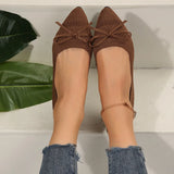 Women's 2025 New Bean Shoes Knitted Flat Shoes Shallow Flying Shoes Large Women's