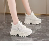 Breakj Height Height Women's Shoes 2025 Women's New Small Autumn Thick Bottom Increase Leisure Old Dad Sneakers 8Cm Loose