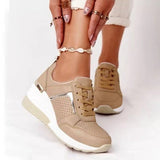 Shoes 2021 Summer Wedge Platform Casual Shoes Women Lace Up Sports Shoes Woman Plus Size Non Slip Breathable