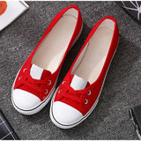 Women Casual Flats Lace up Shallow Shoes Autumn 2023 Fashion Comfortable Female Canvas Loafers Vulcanized Shoes Ladies